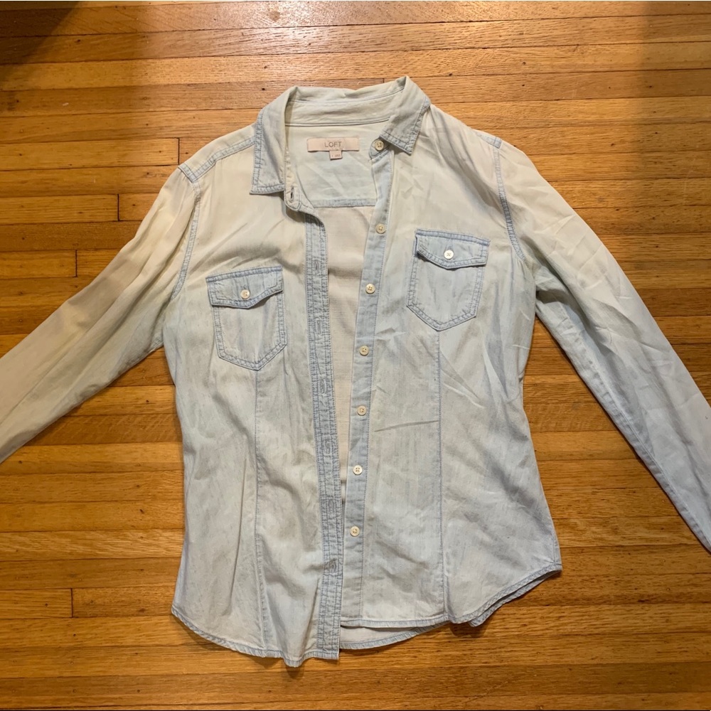 Loft denim button down